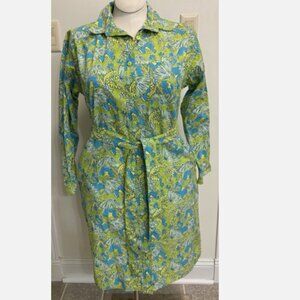 Vintage White Label Lilly Pulitzer Tiki Hut Beach Tropical Dress Size small